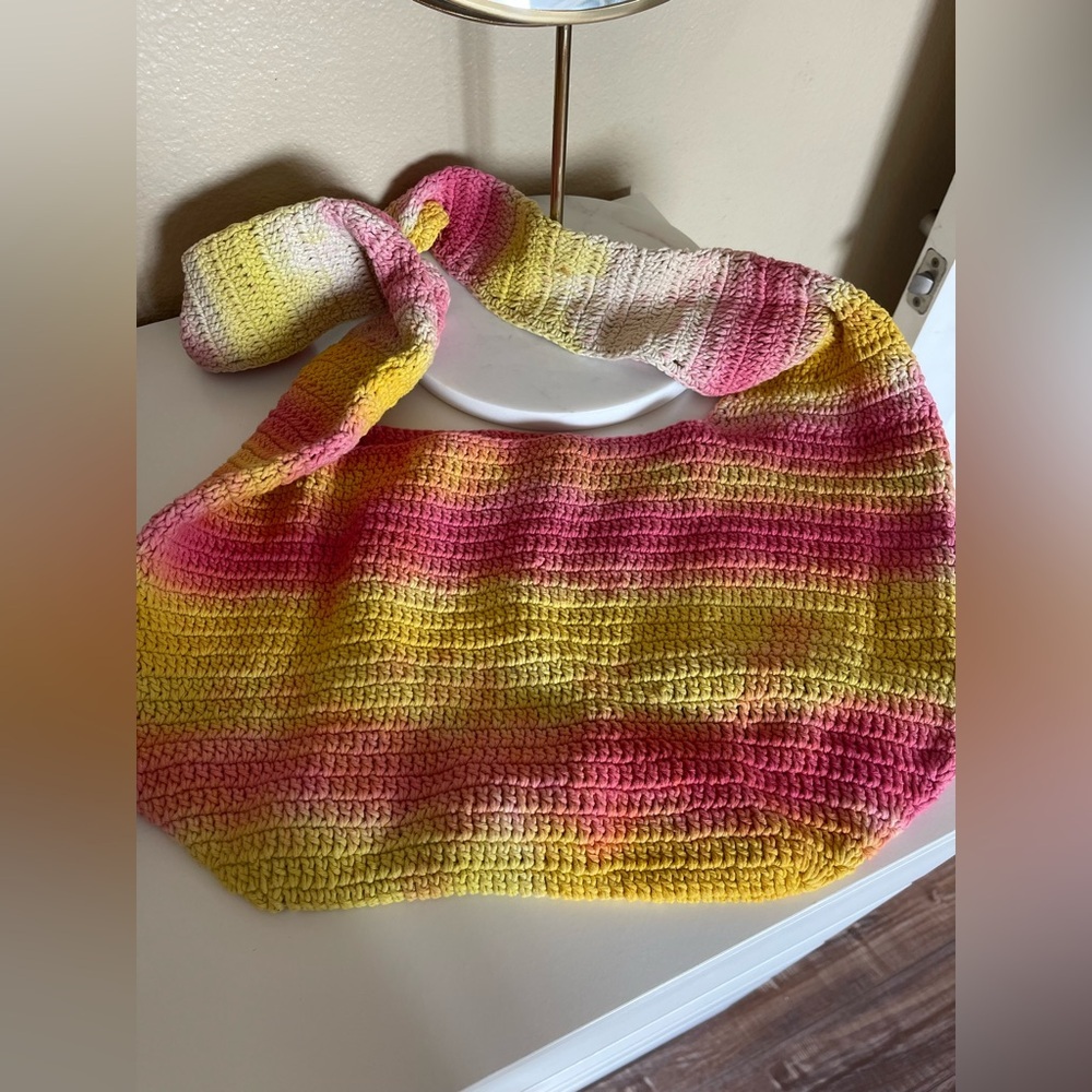 NWT 100% cotton knit crochet bag - Picture 5 of 7